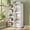 White, variant on Cube Storage Organizer with Sliding Dustproof Curtain, 5-Tier DIY Freestanding Bookshelf & Closet Wardrobe, Translucent Cover Storage Cabinet for Bedroom, Living Room, Office,White