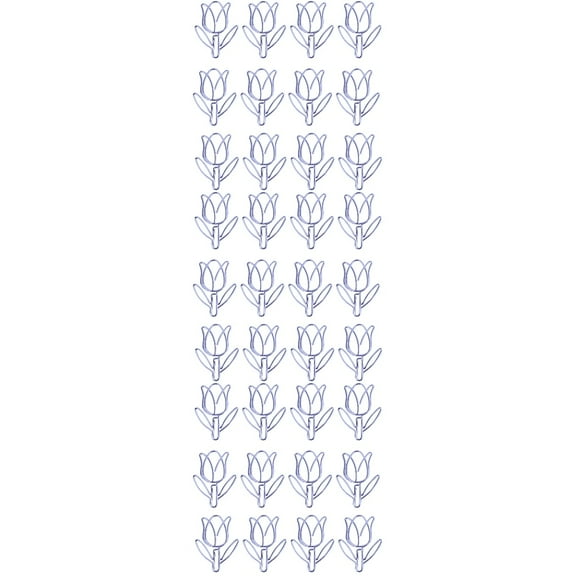 Masteelf 36 pcs  Cartoon Paper Clips Purple Tulip Shape Paper Clips Creative Paper Bookmark Clamps Paper Clamps (Purple)