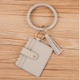 thumbnail image 1 of Wristlet Bracelet Keychain Circle Key Ring Pocket Credit Card Holder Circle Key Ring Tassel Keychains Bangle Purse for Women 12#, 1 of 6