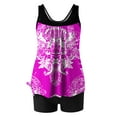 thumbnail image 5 of Fartey Tankini Swimsuits for Women Clearance Tankini Bathing Suit Vintage 2 Piece Tankini Tops with Boyshorts Tummy Control Modest Swimsuit Hot Pink S-2XL, 5 of 6
