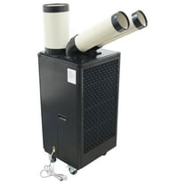 Industrial Electric Air Conditioner 2-Tubes Mobile Cooler Workshop Cooling Aircon Black