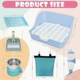 thumbnail image 4 of Rabbit Litter Box Trainer with  Feeder Hanging Bowls Water Dispenser for Small Animal Pet Toilet, 4 of 6