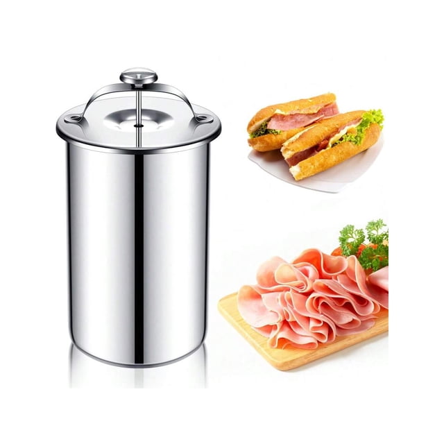 Ourlova Ham Maker Meat Press Tool.Making Ham Meat Deli Lunch Maker.Sandwich Lunch Meat Press Maker.Homemade Lunch With Cooking Thermometer.Stainless Steel Ham Press Maker