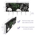 thumbnail image 3 of PhooArto Key Holder for Wall Decorative with 5 Key Hooks, Palm Leaves Skulls Pattern Holders Wall Mount Organizer with Mail Key Rack, Self Adhesive, 3 of 7
