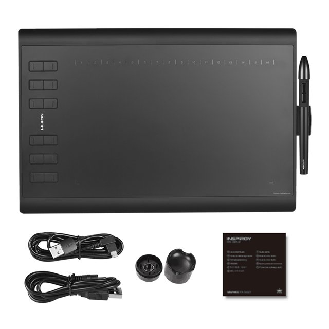 Tablero de gráficos Tableta gráfica de dibujo portátil HUION 1060PLUS 10