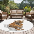 thumbnail image 5 of Funny Tigers Round Area Rugs Collection 8', Cute Art Fun Lovely Animals on Toilets Non Slip Indoor Circular Throw Runner Rug Floor Mat Carpet for Living Room Dining Table Bedroom Nursery, 5 of 9