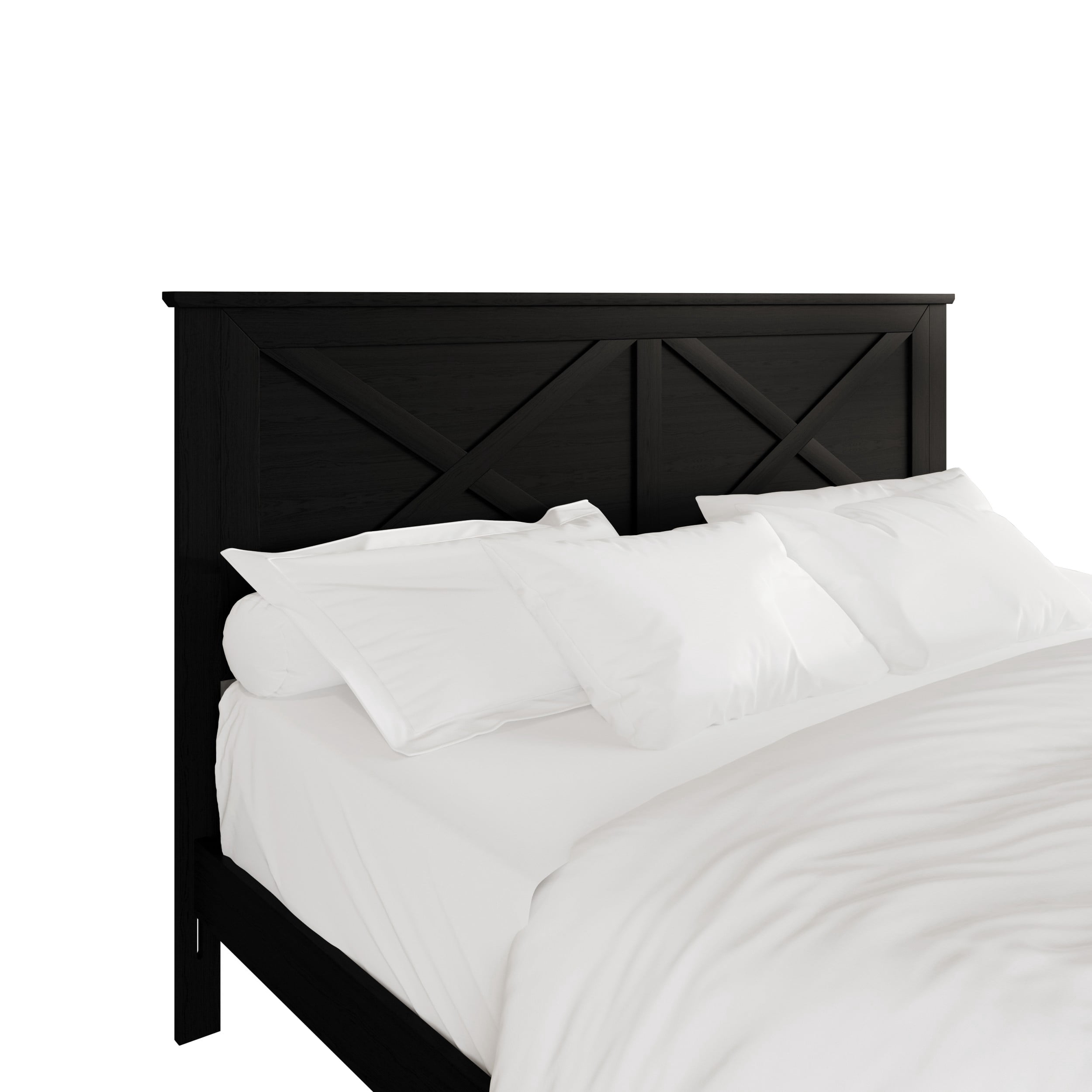Home Design Raleigh King Wood Headboard, Black