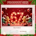 thumbnail image 2 of Lighted Numbers Christmas Banner Gingerbread Man 67th Display Christmas Tree Candy Cane Xmas Backdrop for Christmas Party 67th Birthday Celebration Holiday Gathering, 2 of 9
