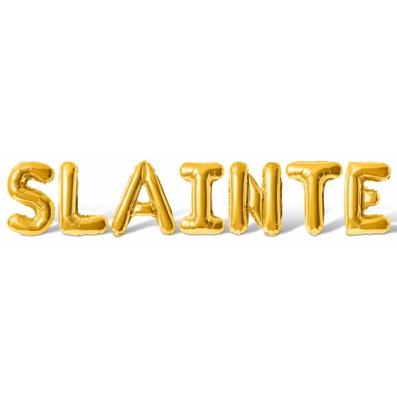 Letter Balloons - SLAINTE 16" Inch Alphabet Letters Foil Mylar Balloon Bachelorette Party Banner (Gold)