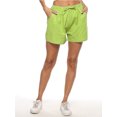 thumbnail image 1 of Women Casual Beach Shorts with Pockets Ladies Drawstring Waist Beach Short Pants Summer Linen Shorts Plus Size, 1 of 2