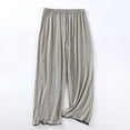 thumbnail image 2 of Wide Leg Pants for Women BWASD Casual Modal Soft Plus Size Baggy Elastic Waist Trousers Solid Color Pajama Pants Simple Loungewear Sleeping Wear (Grey,L), 2 of 9