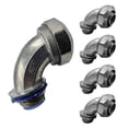 thumbnail image 1 of 5 Pzs Conector Curvo Para Tubo Liquidtight Aluminio 3/4 Pulg gris 3/4 pulgadas, 1 of 5