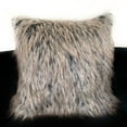 thumbnail image 2 of Plutus 16" x 16" Gray Foxy Animal Faux Fur Luxury Throw Pillow in Brown Gray, 2 of 2