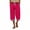 Hot Pink, variant on Womens Capris Casual Straight Leg Pants with Side Pockets Loose Fit Trousers Elastic Waist Solid Army Green L