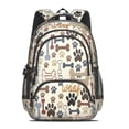 thumbnail image 2 of Paw Prints and Bones Backpack for School,Cute School Bag,Schoolbag with Adjustable Shoulder Straps & Padded Back,16.9 Inch, 2 of 5