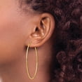 thumbnail image 3 of 10k Yellow Gold Endless Tube Hoop Earrings Round, 3 of 8