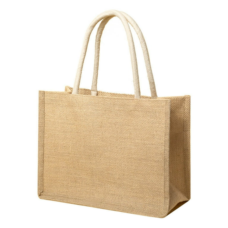 Clearance! Under $10 Burlap Jute Tote Bags, Mbxmh Large Capacity