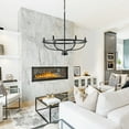 thumbnail image 3 of 6-Light Industrial Chandelier, Modern Black Finish Ceiling Pendant Lighting for Living Room Kitchen Island Foyer, 3 of 7