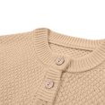 thumbnail image 5 of BLVB Womens Oversized Knitted Sweater Crewneck Button Long Sleeve Sweatshirt Casual Loose Fall Pullover Tops, 5 of 9