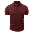 thumbnail image 5 of Muscle Polo Shirts for Men Slim Fit Textured Knit Polo Shirts Short Sleeve Button Down Free 4 Way Stretch Shirts Casual Stylish Collared Tops, 5 of 6