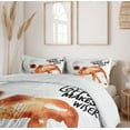 thumbnail image 6 of Ambesonne Coffee Art Duvet Cover Sets, Be Wiser Concept, 2-King, Burnt Sienna Black White, 6 of 7