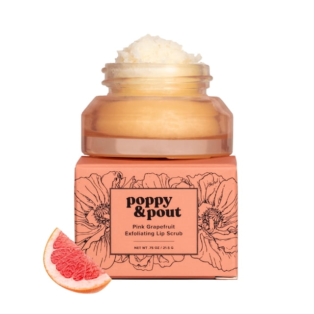 Exfoliante labial Poppy & Pout Hidratante Azúcar Pomelo Rosa