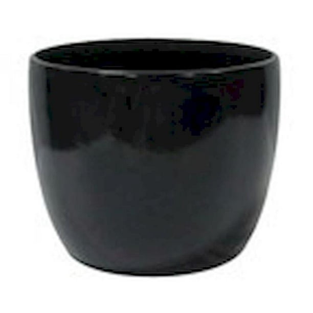 Black Round Planter