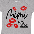thumbnail image 4 of Inktastic Mimi Was Here Red Kisses Boys or Girls Baby Bodysuit, 4 of 5