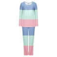 thumbnail image 6 of Women Pajama Pijama Set Pajama Women Ladies' Gradient Printed Casual Top Pants Pajama Set, 6 of 6