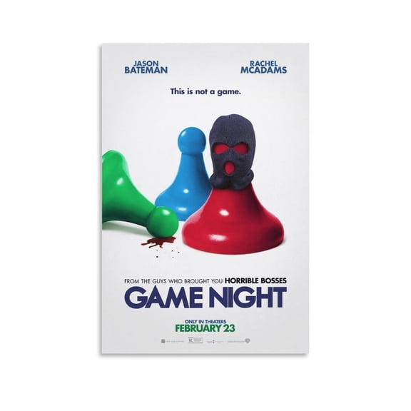 Game Night Movie Poster Posters Art Print Wall Photo Paint Poster Hanging Picture Family Bedroom Decor Gift 12x18inch(30x45cm)