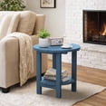 thumbnail image 7 of SERWALL Round Outdoor Side Tables Set of 2, All Weather Use Double Layer Patio Side Table, HDPE Adirondack End Table for Patio, Garden, Deck - Blue, 7 of 7