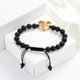 thumbnail image 5 of Heart Cremation Jewelry Urn Bracelet for Ashes Adjustable Stainless Steel / Lava Stone Memorial Keepsake Bangle Bracelet for Women Men, 5 of 6