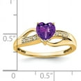 thumbnail image 2 of Primal Gold 14 Karat Yellow Gold Amethyst and Diamond Ring, 2 of 5