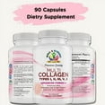 thumbnail image 2 of Multi Premium Collagen Pills with Vitamin C, E -Tighten Skin, Reduce Wrinkles, Strong Nails, Joints & Hair Growth- Hydrolyzed Collagen Peptides, Anti Aging Skin Care Supplements for Women -90 Capsules, 2 of 3