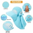 thumbnail image 6 of Minzimin Womens Sun Hat UV Protection, Foldable Waterproof Wide Brim Bucket Hats with Neck Flap for Summer Beach Fishing Hiking, 6 of 7