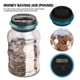 thumbnail image 2 of Caja De Ahorro De Dinero De Conteo De Monedas Digital Grande Jar Bank Pantalla Lcd Monedas Ahorro De Regalo Para (Euro) Yuarrent HA025507-07, 2 of 5
