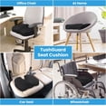 thumbnail image 5 of Office/ Car Seat Cushion, Non-Slip Sciatica & Back Coccyx Tailbone Pain Relief Chair Pad, Memory Foam Butt Pillow for Computer Desk, Wheelchair, Driving (Black), 5 of 7