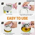 thumbnail image 2 of HUGFEGWE Can Opener Manual Handheld Strong Manual Can Opener Smooth Edge Cut, Can Opener Heavy Duty, Comfortable Soft Handle, Built-in Bottle Opener (Pink) AZ824-28554, 2 of 6