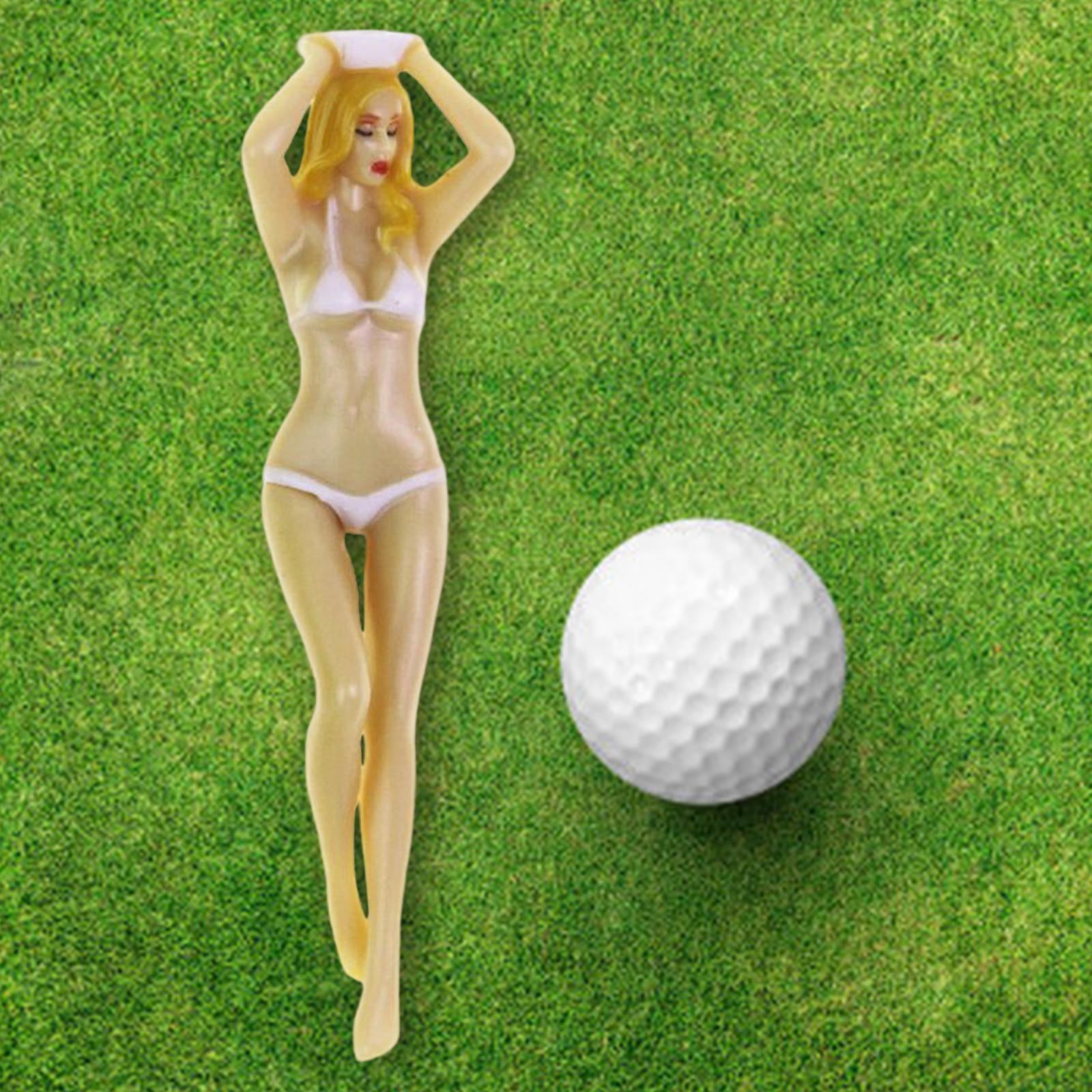 Baoblaze 6xNovelty Golf Tees Lady Bachelor Party Golf Accessories White