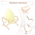 thumbnail image 3 of Unique Bargains 3pcs Love Shaped Beauty Egg Holder Makeup Sponge Case Drying Stand Cosmetic Egg Holder Rose Gold Tone, 3 of 7