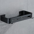 thumbnail image 4 of Estante de esquina para ducha Carrito de ducha Estantes de baño de aluminio - Adhesivo fuerte (sin taladrar) Ganchos extraíbles Organizador de canasta de aluminio inoxidable Almacenamiento colgante Adepaton 2034909-8, 4 of 9