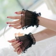 thumbnail image 4 of Fashion Photography Wrist Cuffs Pleated Design Breathable Sheer Elasticated Cuffs Nails Art Accessories, 4 of 8