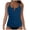 NavyA, variant on Agkizg V Neck Solid Color Tankini Top,Wireless Padded Adjustable Straps Bathing Suits Top,Push Up Swim Top for Beach Vacation (Women's)
