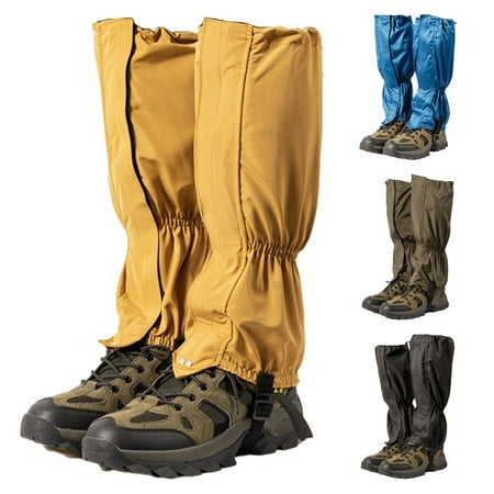 Ettsollp 1 Pair Outdoor Leg Gaiter Adjustable Waterproof Men Women Hiking Climbing Snow Skiing Hunting Snake Guard Snow Boot Shoe Gaiter Leg Protector Cover