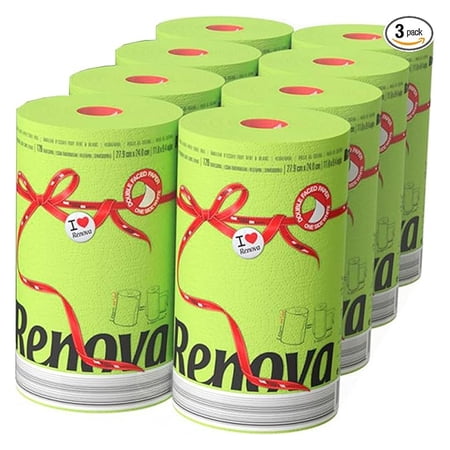Paper Towels Jumbo Roll 2 Ply Highly Absorbent Kitchen Towels 120 Sheets Strong Cleaning Towels for Home & Kitchen Set of 8 – Kelly Green