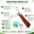 thumbnail image 2 of Grafting Gardening Knife with Double Blades and 2 Rolls Grafting Tape, Pruning Tool for Fruit Tree Floral Plant Repair, 2 of 8