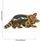 thumbnail image 3 of Lámpara de animales tallada en madera 3D decorativa para el hogar, lindo conejito lobo dragón familia presenta ideas Pascua cumpleaños sala de estar (mapache), 3 of 5
