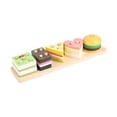 thumbnail image 3 of Juguetes de madera apilables y clasificadores, bloques apiladores y clasificadores de formas, rompecabezas de emparejamiento para preescolar Alimento, 3 of 9