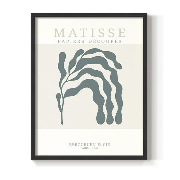 Matisse CDXXV in Black Solid Wood Framed Print No Nail Hanging
