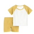 thumbnail image 1 of fatyb Garçons Filles Été Ensembles 2 Pcs T-Shirts à Manches Courtes Col Rond Shorts Ensembles de Shorts Décontractés pour Enfants, 1 of 6